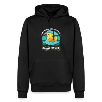 Rubber Duck Ducks Bird Hunt Duck lover Gift Idea - Männer Premium Bio Hoodie - Schwarz - Vorne - Nico (187cm)