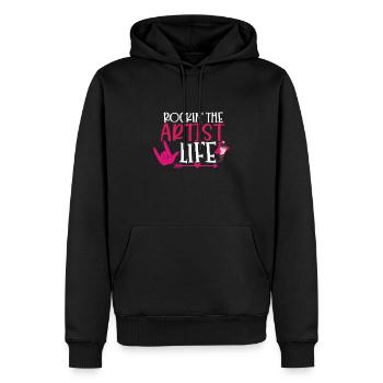 Künstler Malerei Maler Kunstfarbe Kunstlehrer - Männer Premium Bio Hoodie - Schwarz - Vorne - Nico (187cm)
