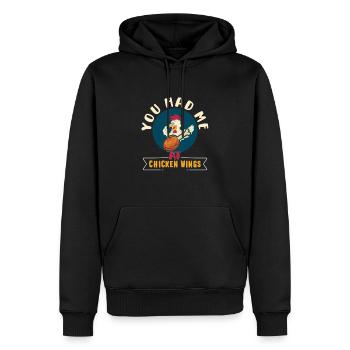 Chicken Wings Wing Hot Cooked Chicken Fast Food - Männer Premium Bio Hoodie - Schwarz - Vorne - Nico (187cm)