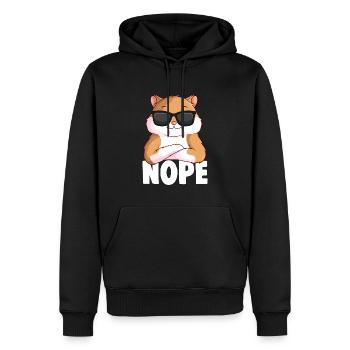 Hamster Garçons Filles Dames - Sweat à capuche Premium bio Homme - noir - Devant - Nico (187cm)