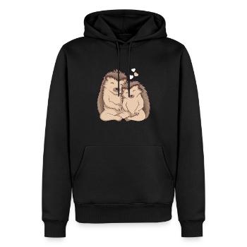 Hérisson Enfants Femmes Filles - Sweat à capuche Premium bio Homme - noir - Devant - Nico (187cm)