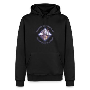 Electrician Electrical Engineer Lineman Electrical - Men’s Premium Organic Hoodie - black - Front - Nico (187cm)