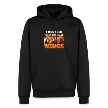 Chicken Wings Wing Hot Cooked Chicken Fast Food - Männer Premium Bio Hoodie - Schwarz - Vorne - Nico (187cm)