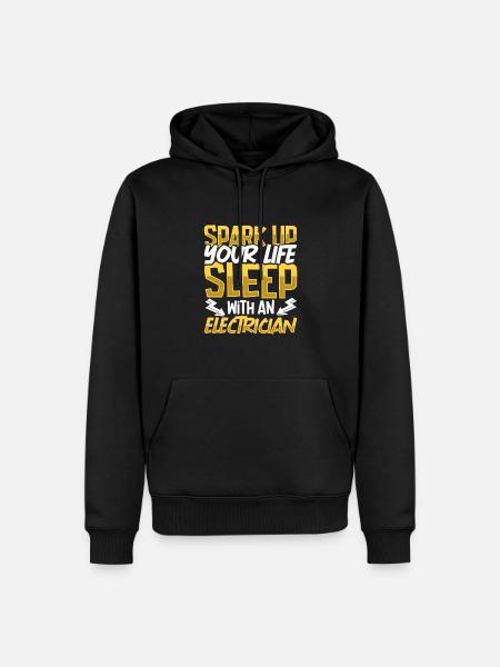 Electrician Electrical Engineer Lineman Electrical - Men’s Premium Organic Hoodie - black