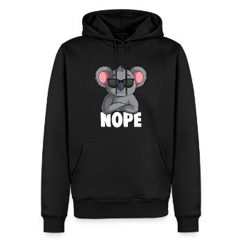 Koala Nope Koala Bear Children Girls Ladies - Men’s Premium Organic Hoodie - black - Front - Nico (187cm)