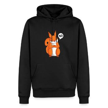 Eichhörnchen Nö Kinder Mädchen Damen - Männer Premium Bio Hoodie - Schwarz - Vorne - Nico (187cm)