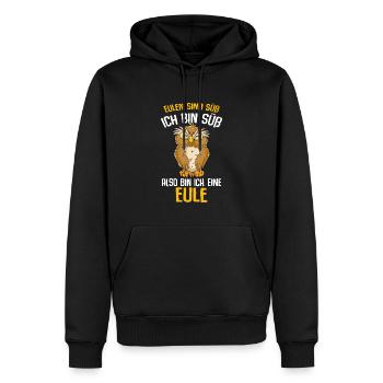 Eulen sind süß Kinder Damen Mädchen Eule - Männer Premium Bio Hoodie - Schwarz - Vorne - Nico (187cm)
