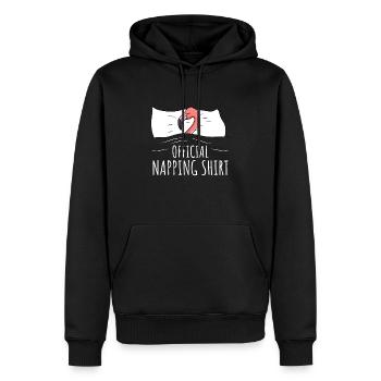 Flamingo Schlafshirt - Männer Premium Bio Hoodie - Schwarz - Vorne - Nico (187cm)