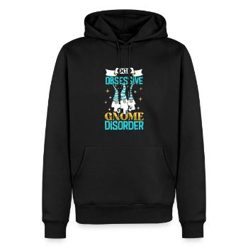 Gnomes de jardin Gnome Amant Drôle de Gnome Jardinage - Sweat à capuche Premium bio Homme - noir - Devant - Nico (187cm)