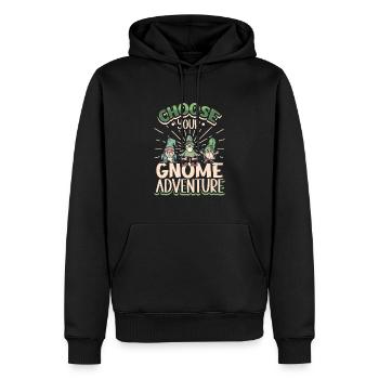 Garden Gnomes Gnome Lover Funny Gnome Gardening - Men’s Premium Organic Hoodie - black - Front - Nico (187cm)