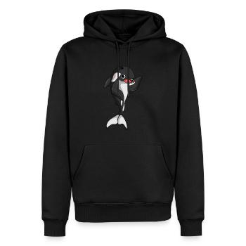 Orca Wal Schwertwal Killerwal Kinder - Männer Premium Bio Hoodie - Schwarz - Vorne - Nico (187cm)