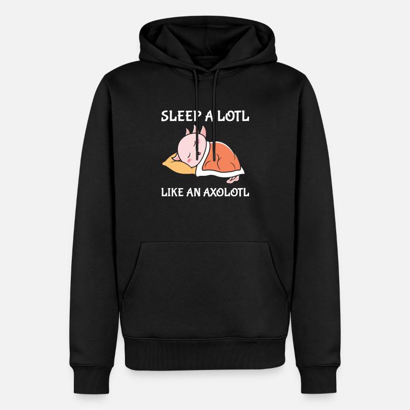 jeux de mots Axolotl - Sweat à capuche Premium bio Homme - noir
