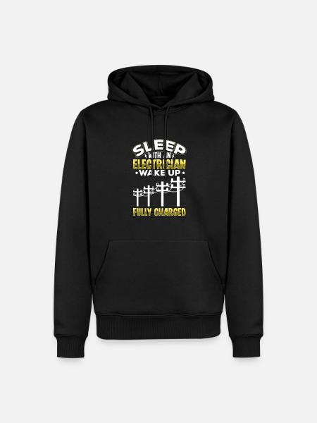 Electrician Electrical Engineer Lineman Electrical - Men’s Premium Organic Hoodie - black