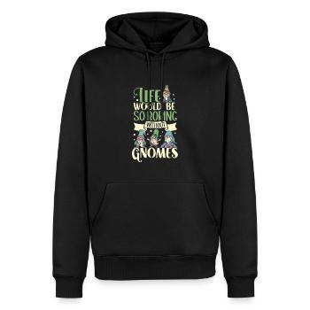 Garden Gnomes Gnome Lover Funny Gnome Gardening - Men’s Premium Organic Hoodie - black - Front - Nico (187cm)