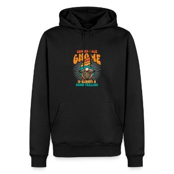 Gnomes de jardin Gnome Amant Drôle de Gnome Jardinage - Sweat à capuche Premium bio Homme - noir - Devant - Nico (187cm)