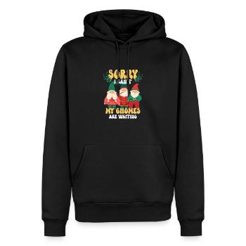 Gnomes de jardin Gnome Amant Drôle de Gnome Jardinage - Sweat à capuche Premium bio Homme - noir - Devant - Nico (187cm)