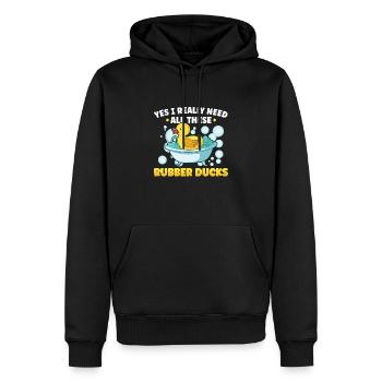 Rubber Duck Ducks Bird Hunt Duck lover Gift Idea - Männer Premium Bio Hoodie - Schwarz - Vorne - Nico (187cm)