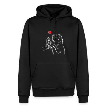 Dogue de Bordeaux Dogue Chiens - Sweat à capuche Premium bio Homme - noir - Devant - Nico (187cm)