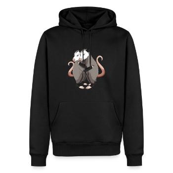 Opossum Filles Enfants Dames - Sweat à capuche Premium bio Homme - noir - Devant - Nico (187cm)