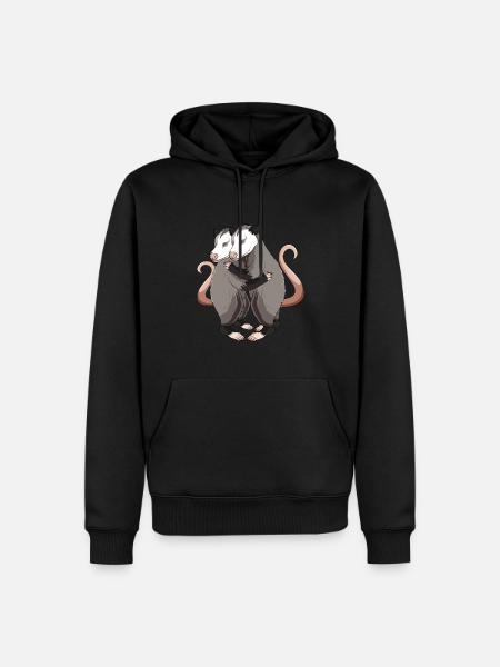 Opossum Filles Enfants Dames - Sweat à capuche Premium bio Homme - noir