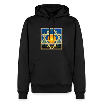 Secret Symbolism - Men’s Premium Organic Hoodie - black - Front - Nico (187cm)