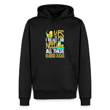 Rubber Duck Ducks Bird Hunt Duck lover Gift Idea - Männer Premium Bio Hoodie - Schwarz - Vorne - Nico (187cm)