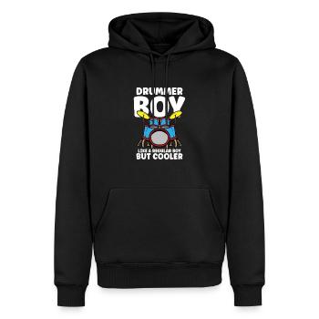 Batteur Batterie Musique Batterie Batterie - Sweat à capuche Premium bio Homme - noir - Devant - Nico (187cm)
