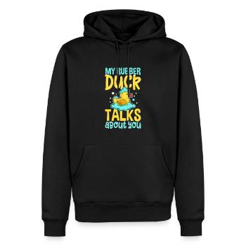 Canards en caoutchouc Canard Duck Lovers Salle de bain - Sweat à capuche Premium bio Homme - noir - Devant - Nico (187cm)