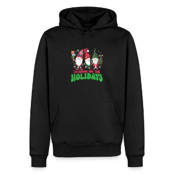 Gnomes de jardin Gnome Amant Drôle de Gnome Jardinage - Sweat à capuche Premium bio Homme - noir - Devant - Nico (187cm)