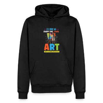 Artiste Peinture Peintre Art Couleur Art Professeur - Sweat à capuche Premium bio Homme - noir - Devant - Nico (187cm)