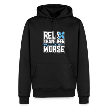 Nurse Nursing Clinic Paramedic - Men’s Premium Organic Hoodie - black - Front - Nico (187cm)