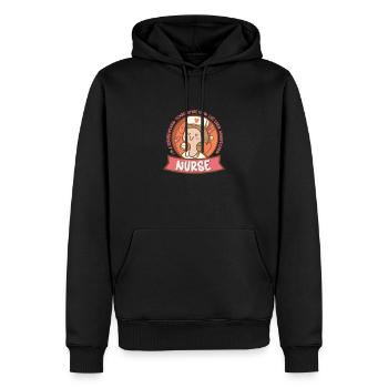 Krankenschwester Krankenpflege Klinik Sanitäter - Männer Premium Bio Hoodie - Schwarz - Vorne - Nico (187cm)