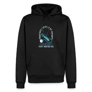 Nurse Nursing Clinic Paramedic - Men’s Premium Organic Hoodie - black - Front - Nico (187cm)