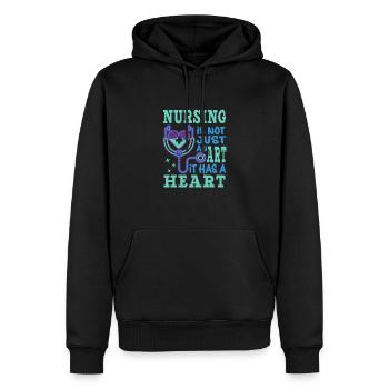 Nurse Nursing Clinic Paramedic - Men’s Premium Organic Hoodie - black - Front - Nico (187cm)
