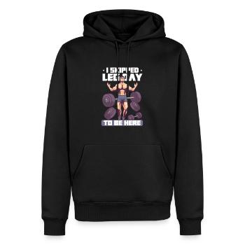Bodybuilding Powerlifting Weightlifting Fitness - Männer Premium Bio Hoodie - Schwarz - Vorne - Nico (187cm)