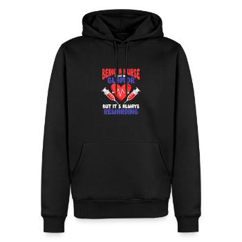 Nurse Nursing Clinic Paramedic - Men’s Premium Organic Hoodie - black - Front - Nico (187cm)