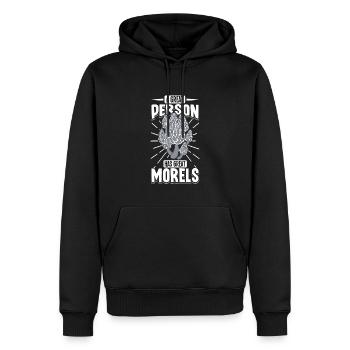 Morels Mushroom Picker Mushroom Farmer Mushroom - Sweat à capuche Premium bio Homme - noir - Devant - Nico (187cm)