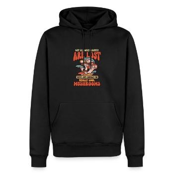 Cueilleur de champignons de Morel Champignon Champignon - Sweat à capuche Premium bio Homme - noir - Devant - Nico (187cm)