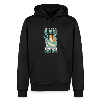 Krankenschwester Krankenpflege Klinik Sanitäter - Männer Premium Bio Hoodie - Schwarz - Vorne - Nico (187cm)