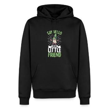 Nains de jardin Amant de gnome Jardinage drôle de gnome - Sweat à capuche Premium bio Homme - noir - Devant - Nico (187cm)