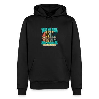 Gnomes de jardin Gnome Amant Drôle de Gnome Jardinage - Sweat à capuche Premium bio Homme - noir - Devant - Nico (187cm)