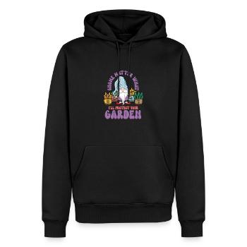 Gnomes de jardin Gnome Amant Drôle de Gnome Jardinage - Sweat à capuche Premium bio Homme - noir - Devant - Nico (187cm)
