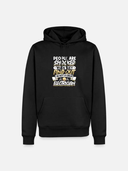 Electrician Electrical Engineer Lineman Electrical - Men’s Premium Organic Hoodie - black