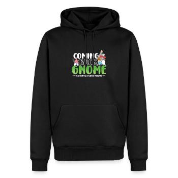 Gnomes de jardin Gnome Amant Drôle de Gnome Jardinage - Sweat à capuche Premium bio Homme - noir - Devant - Nico (187cm)
