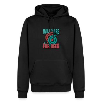 Electrician Electrical Engineer Lineman Electrical - Men’s Premium Organic Hoodie - black - Front - Nico (187cm)