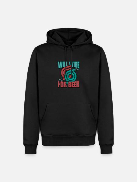 Electrician Electrical Engineer Lineman Electrical - Men’s Premium Organic Hoodie - black