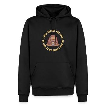 Goldgräber Goldbergbau Goldwaschen Goldmine - Männer Premium Bio Hoodie - Schwarz - Vorne - Nico (187cm)