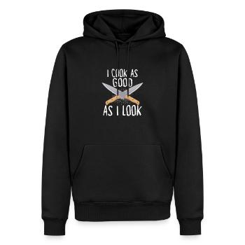 Chef Cook Kitchen Restaurant Knives Cookout - Männer Premium Bio Hoodie - Schwarz - Vorne - Nico (187cm)