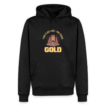 Goldgräber Goldbergbau Goldwaschen Goldmine - Männer Premium Bio Hoodie - Schwarz - Vorne - Nico (187cm)
