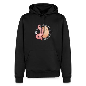 Gastrectomie à la manche Gastrectomie à la manche - Sweat à capuche Premium bio Homme - noir - Devant - Nico (187cm)